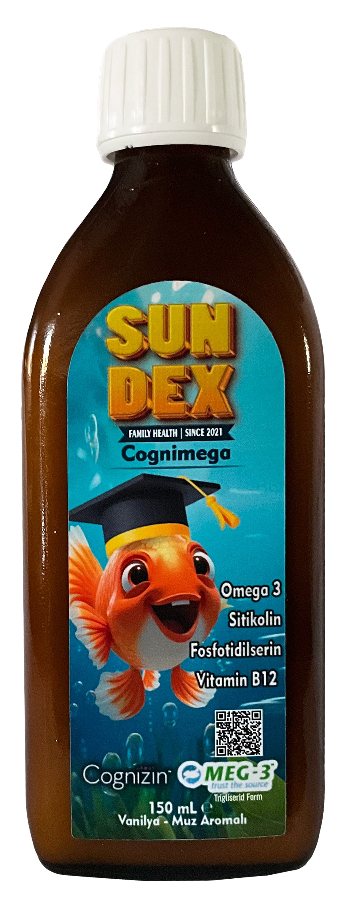 SUNDEX%20Cognimega%20DHA%20Omega%203,%20Sitikolin,%20Fosfotidilserin,%20Vitamin%20B12%20150%20ml