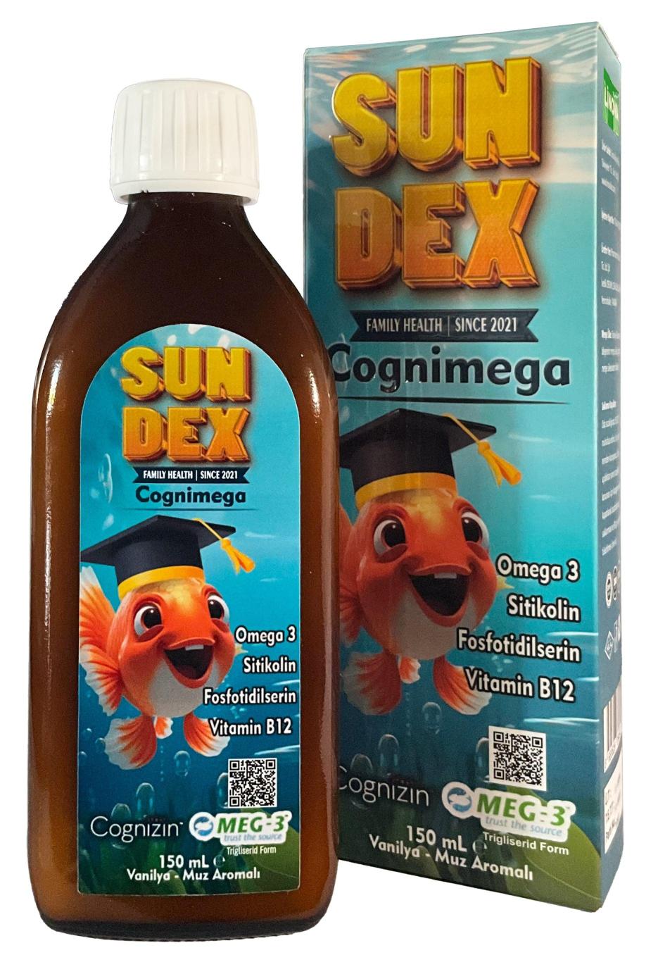 SUNDEX%20Cognimega%20DHA%20Omega%203,%20Sitikolin,%20Fosfotidilserin,%20Vitamin%20B12%20150%20ml