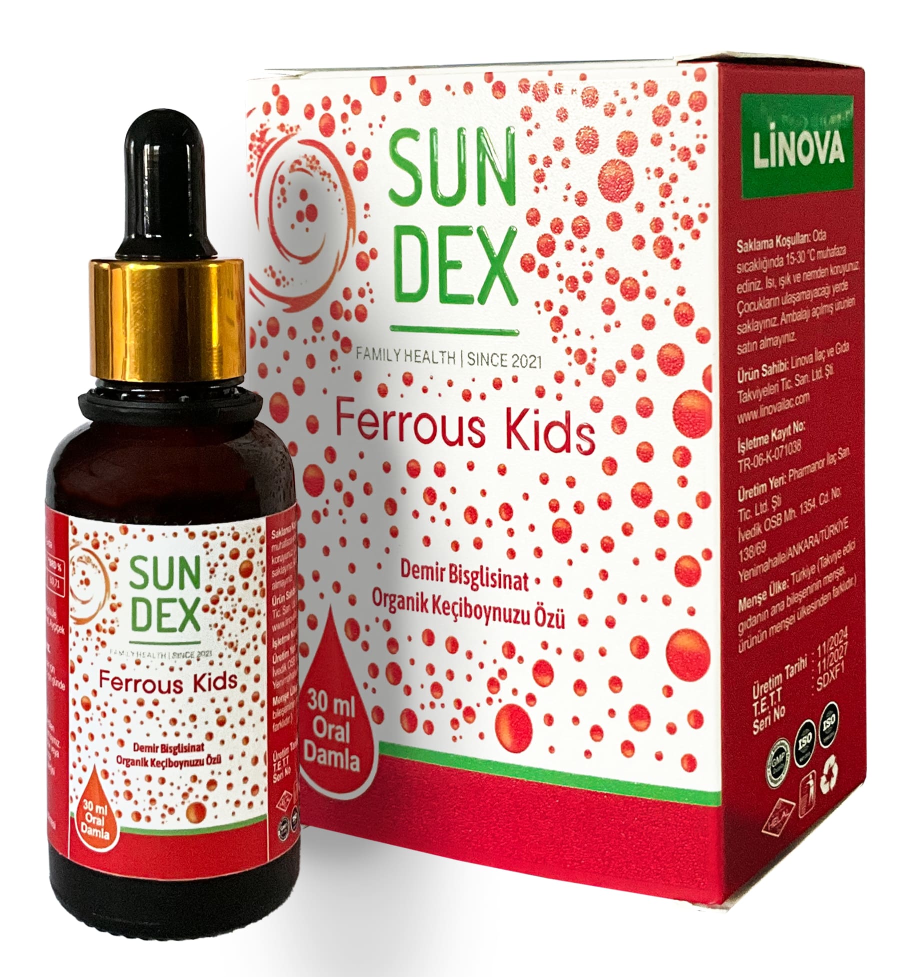 SUNDEX%20Ferrous%20Kids%20Demir%20Bisglisinat%2030%20ml%20Damla