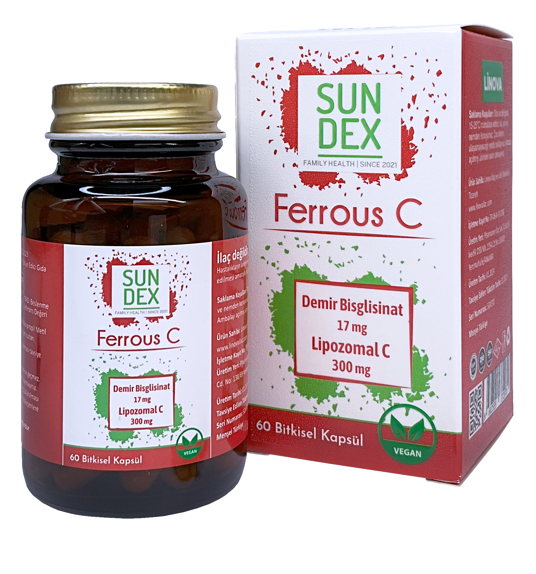 SUNDEX%20Ferrous%20C%20Demir%20Bisglisinat%20+%20Lipozomal%20C%2060%20Bitkisel%20Kapsül