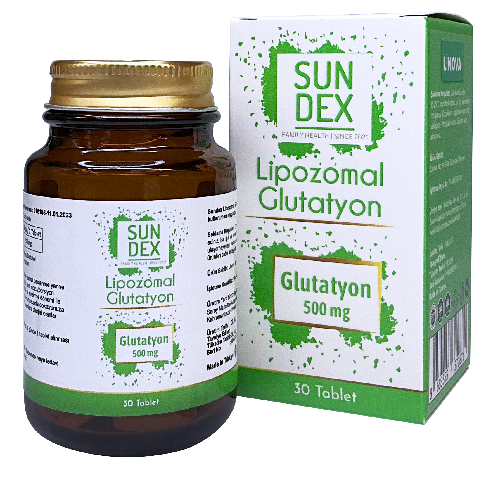 SUNDEX%20Lipozomal%20Glutatyon%20500%20mg%2030%20Tablet