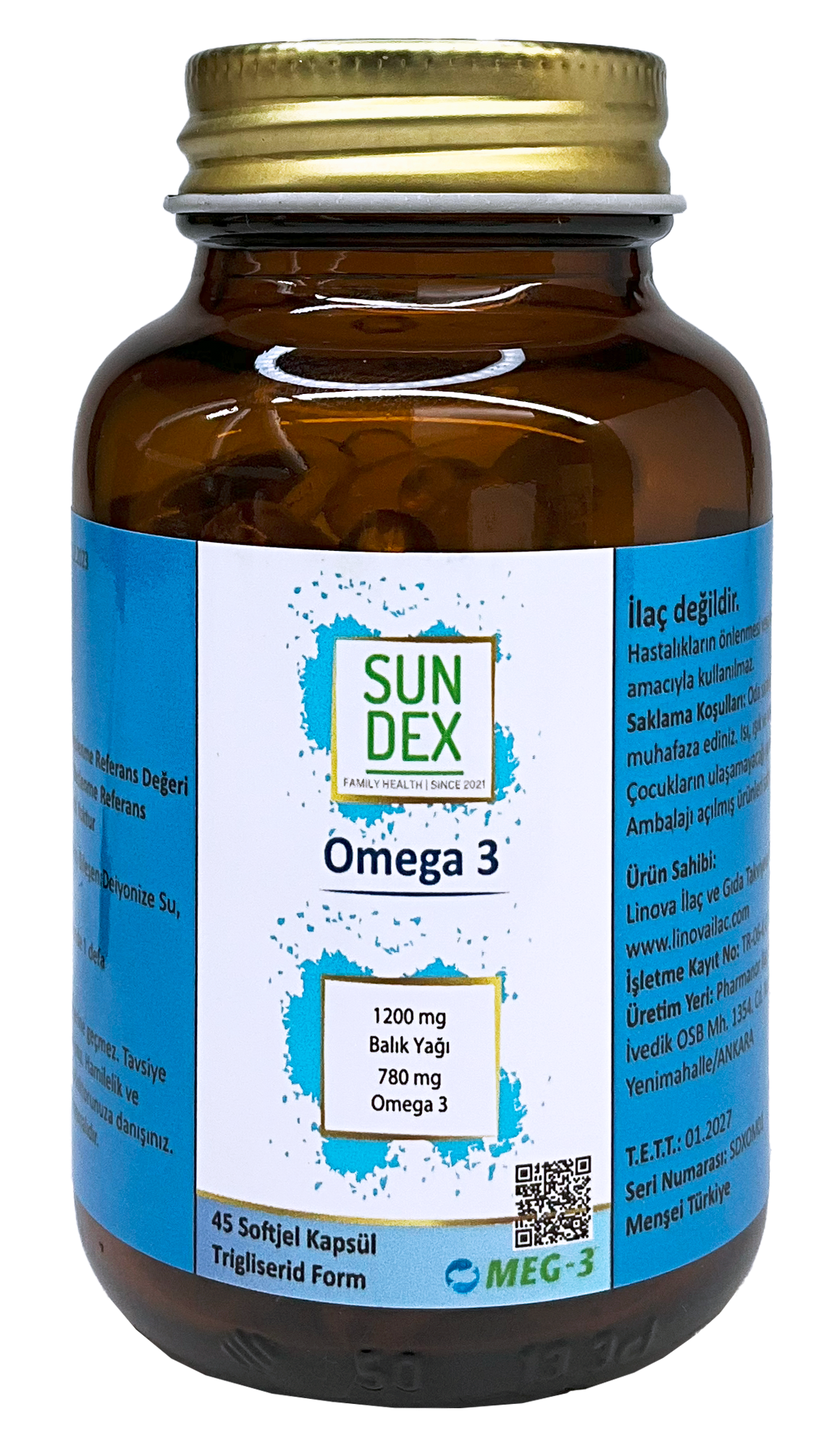 SUNDEX%20Omega%203%201200%20mg%2045%20Softjel%20Kapsül