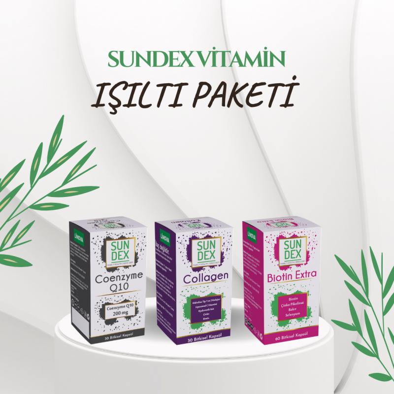 SUNDEX%20Işıltı%20Paketi%20Biotin%20Extra%20+%20Collagen%20+%20Koenzim%20Q10