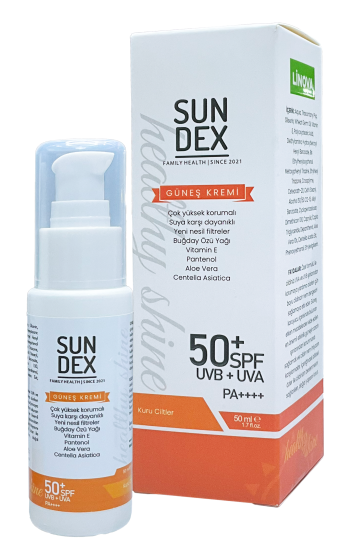 Sundex Healthy Shine SPF 50+ Yüz Güneş Kremi Kuru Ciltler