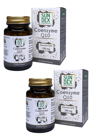SUNDEX 2’li Paket Koenzim Q10 200 mg 30 Bitkisel Kapsül