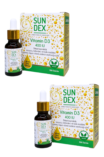 SUNDEX Vitamin D3 400 IU 2’li Paket